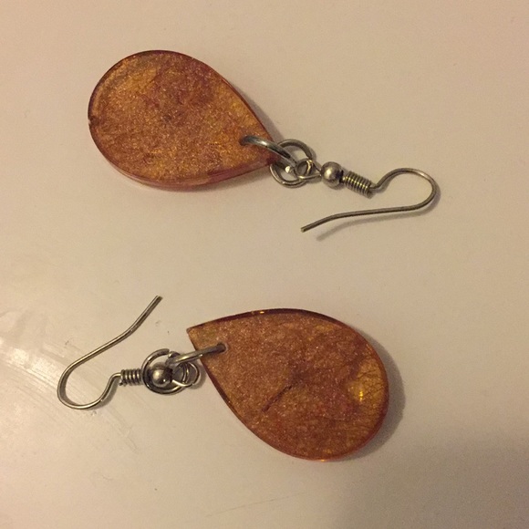 Orange Flower Black Cord and Silver Clasp Set - Picture 7 of 12